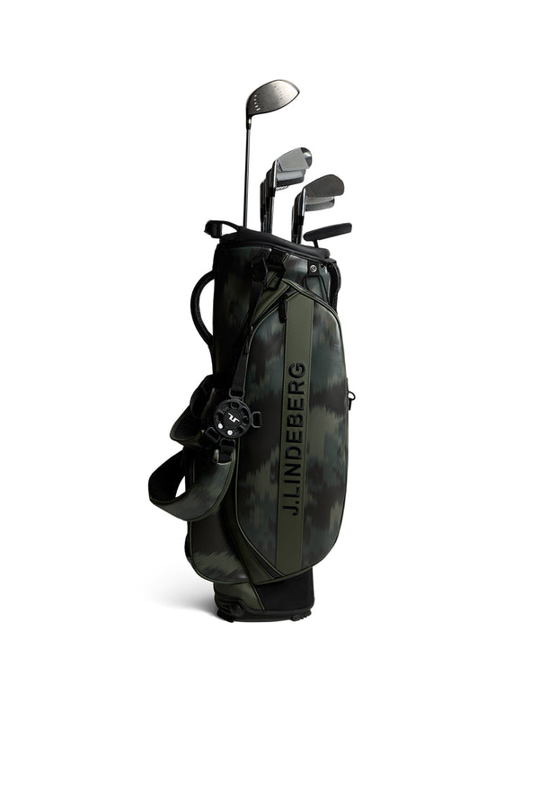 j.lindeberg Play Stand Bag Print Warp Forest L
