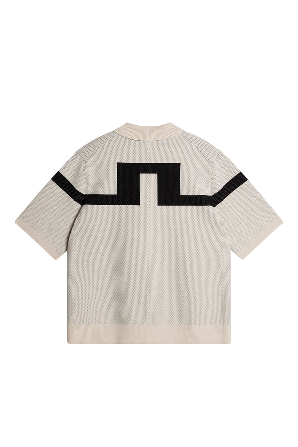 J.lindeberg Rayne Knitted Shirt Moonbeam