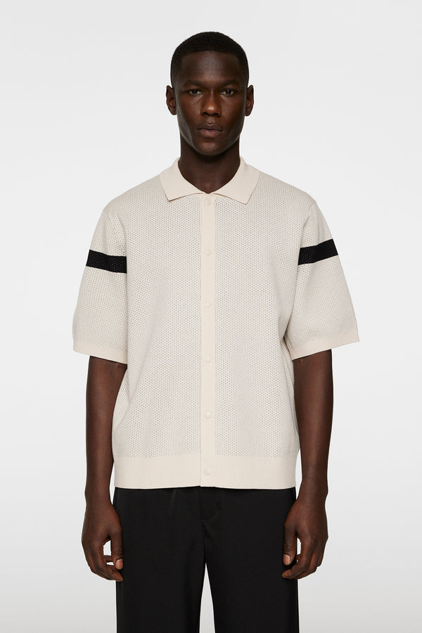 j.lindeberg Rayne Knitted Shirt Moonbeam