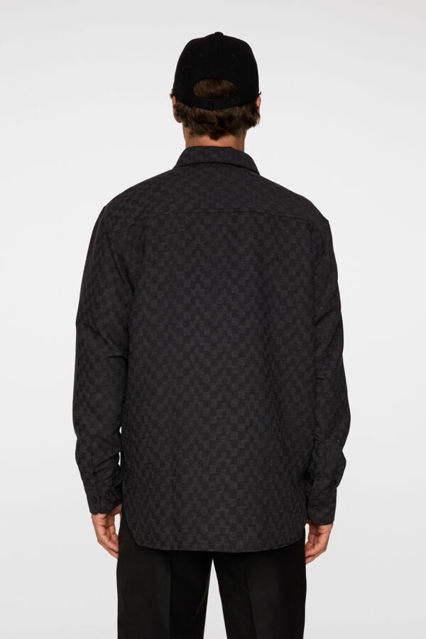 J.lindeberg Reg LS Jacquard Shirt Asphalt