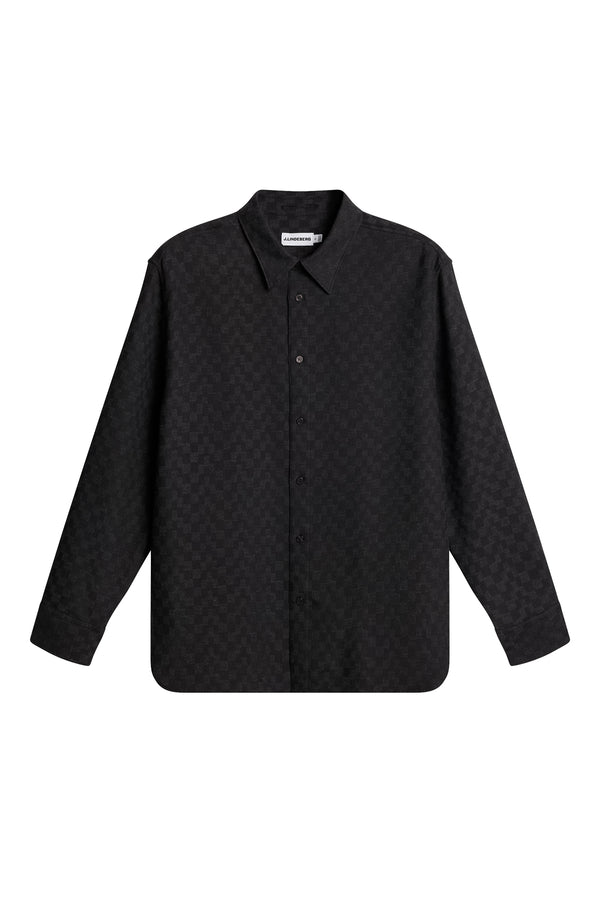 j.lindeberg Reg LS Jacquard Shirt Asphalt