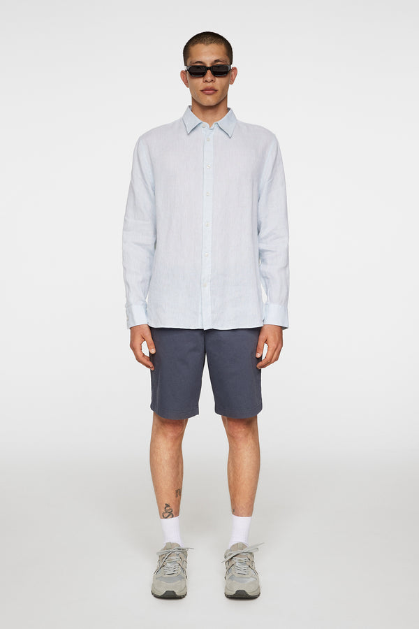 J.lindeberg Reg LS Linen Melange Shirt Winter Sky