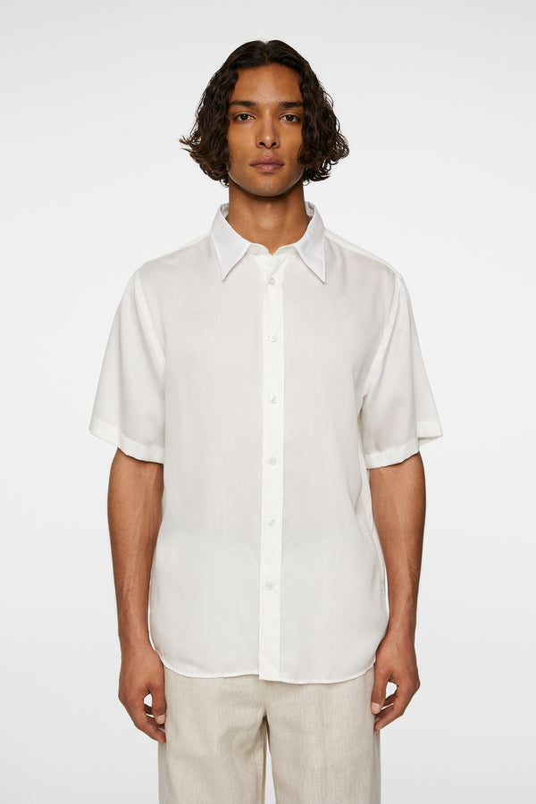 j.lindeberg Reg SS Light Tencel Shirt Cloud White