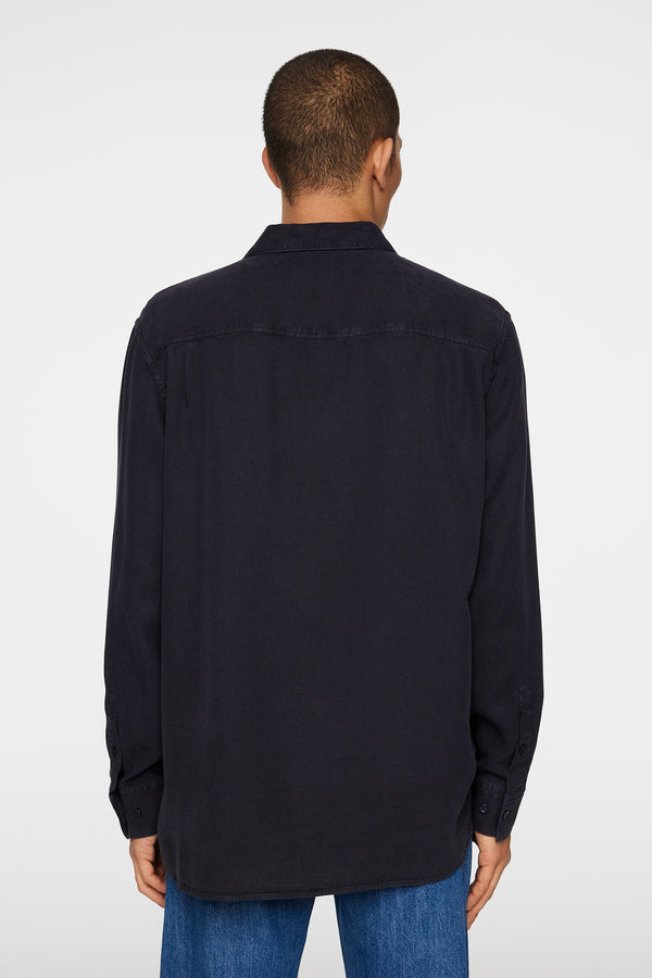 J.lindeberg Reg Struct GMD Tencel Shirt JL Navy