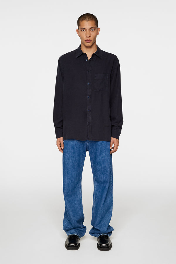 J.lindeberg Reg Struct GMD Tencel Shirt JL Navy