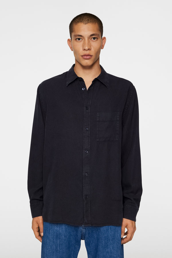 j.lindeberg Reg Struct GMD Tencel Shirt JL Navy