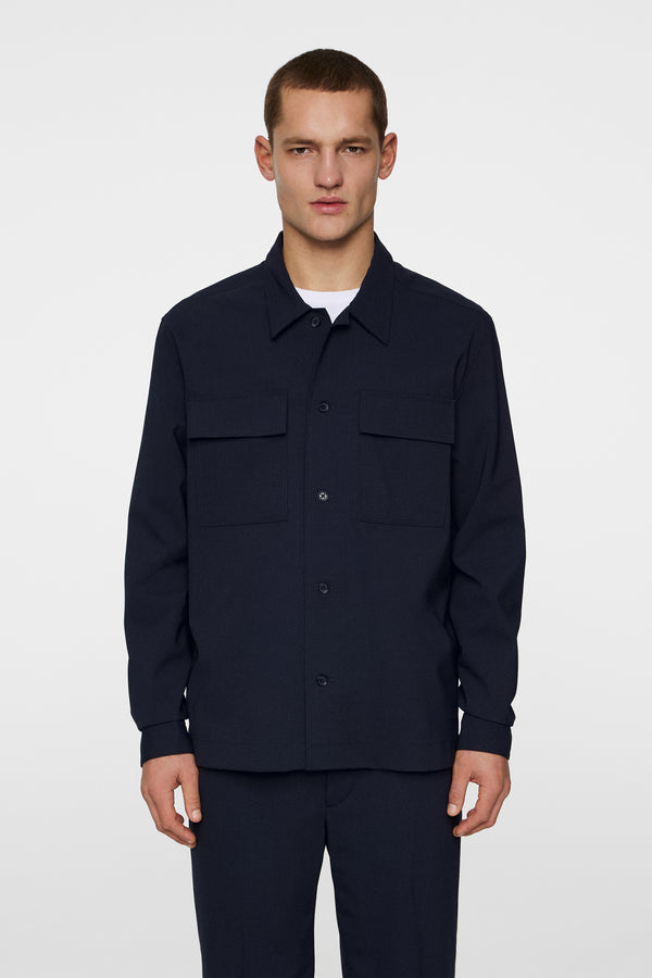j.lindeberg Reid Drape Overshirt JL Navy