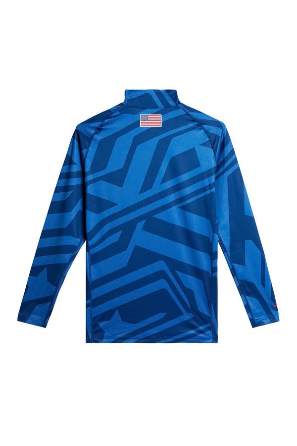 J.lindeberg Rene Print Baselayer US Golf Blue
