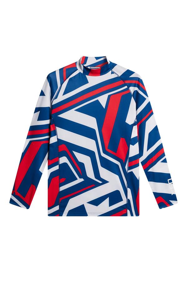 J.lindeberg Rene Print Baselayer US Golf Red