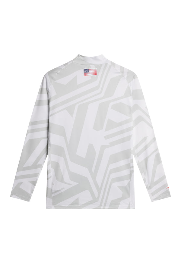 J.lindeberg Rene Print Baselayer US Golf White