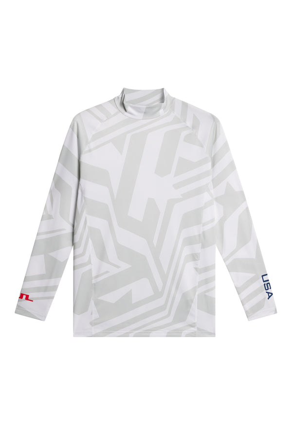 J.lindeberg Rene Print Baselayer US Golf White