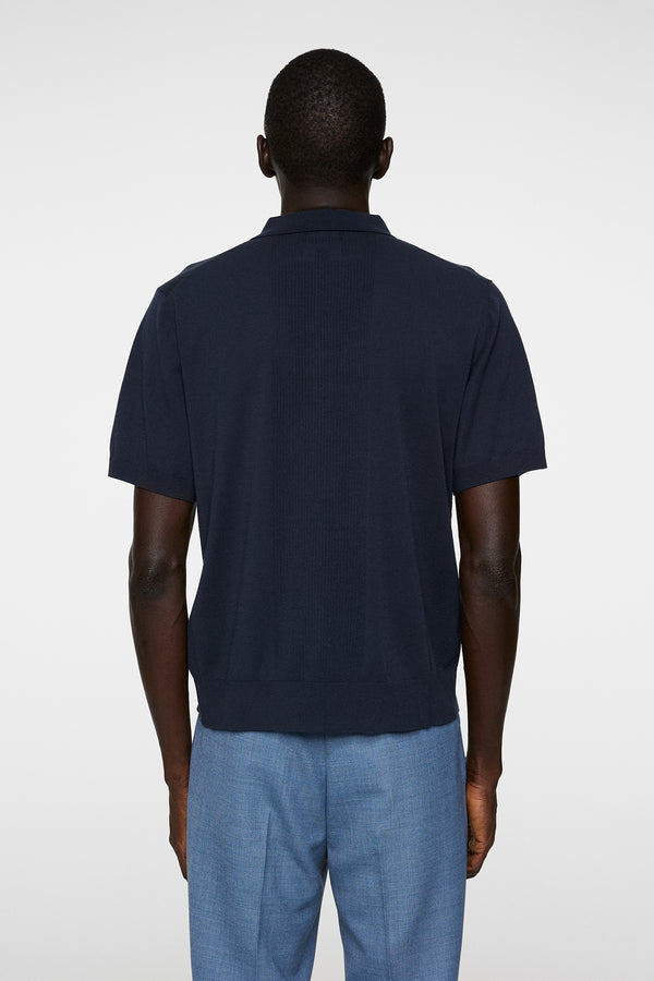 J.lindeberg Reymond Solid Stripe Polo JL Navy