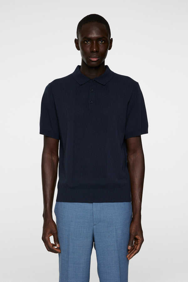 j.lindeberg Reymond Solid Stripe Polo JL Navy