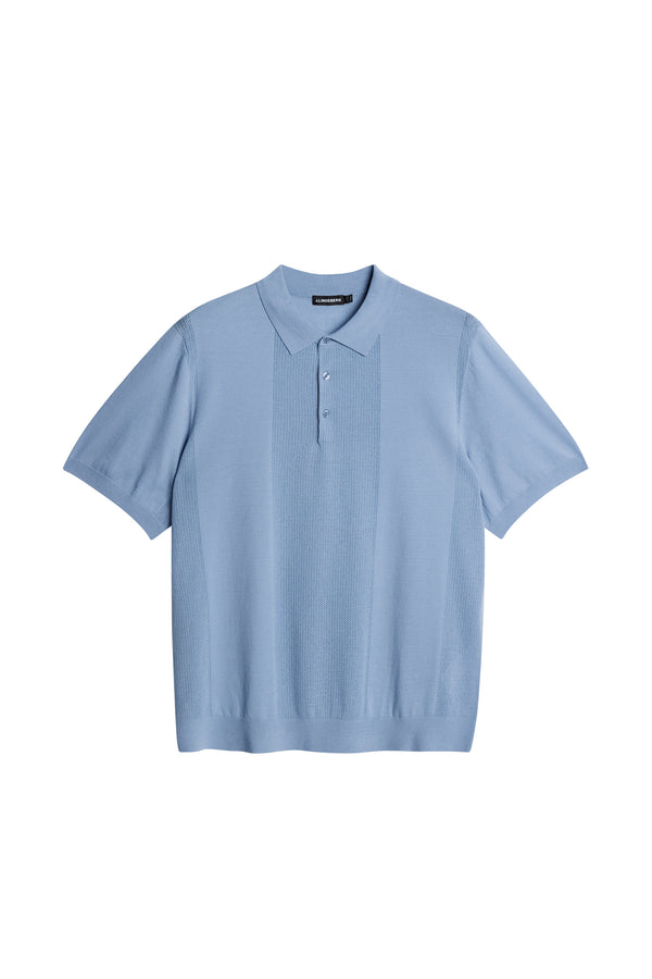 J.lindeberg Reymond Solid Stripe Polo Rain Washed