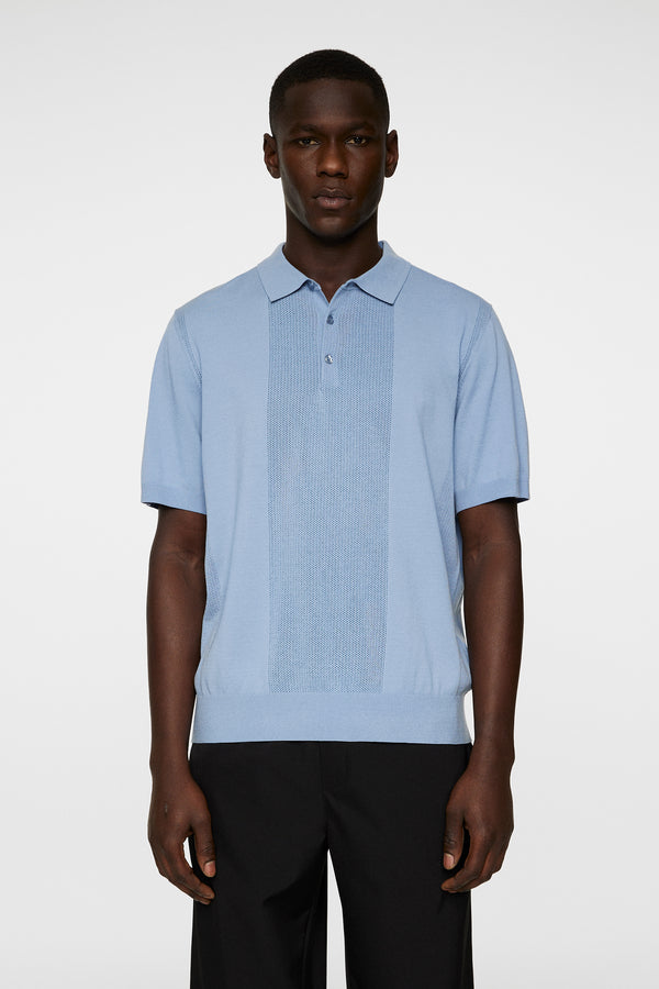 j.lindeberg Reymond Solid Stripe Polo Rain Washed