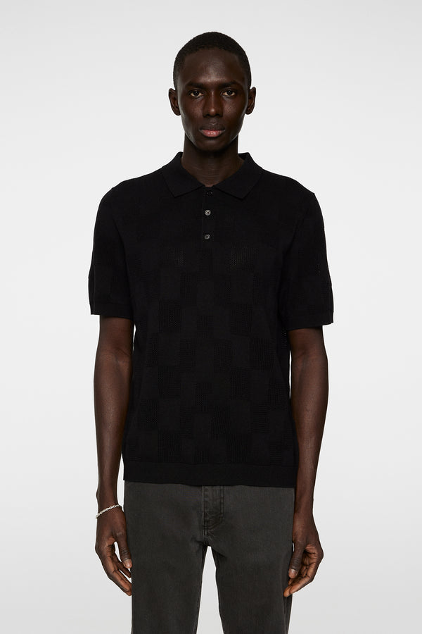 j.lindeberg Reymond Stacked Bridge Polo Black