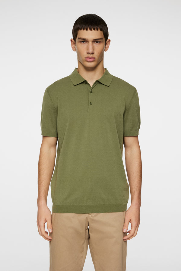 j.lindeberg Ridge Knitted Polo Olivine