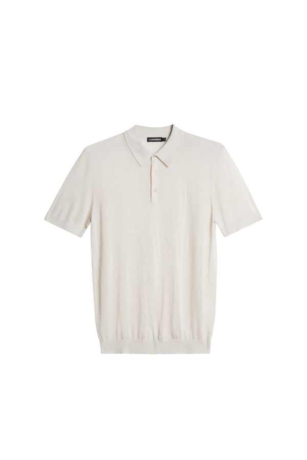 J.lindeberg Ridge Lyocell Silk Polo Moonbeam