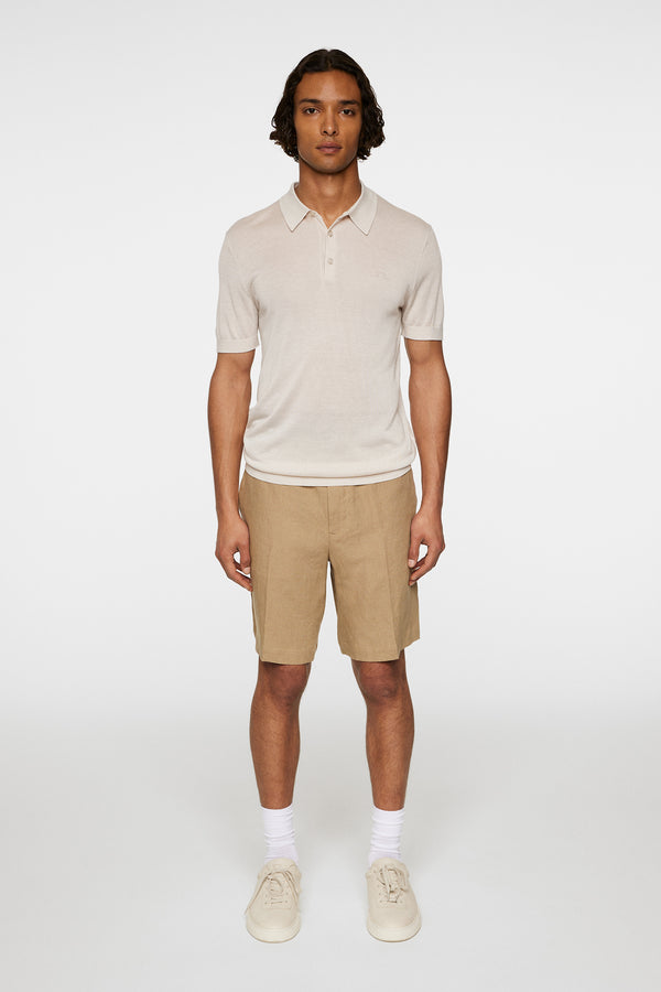 J.lindeberg Ridge Lyocell Silk Polo Moonbeam