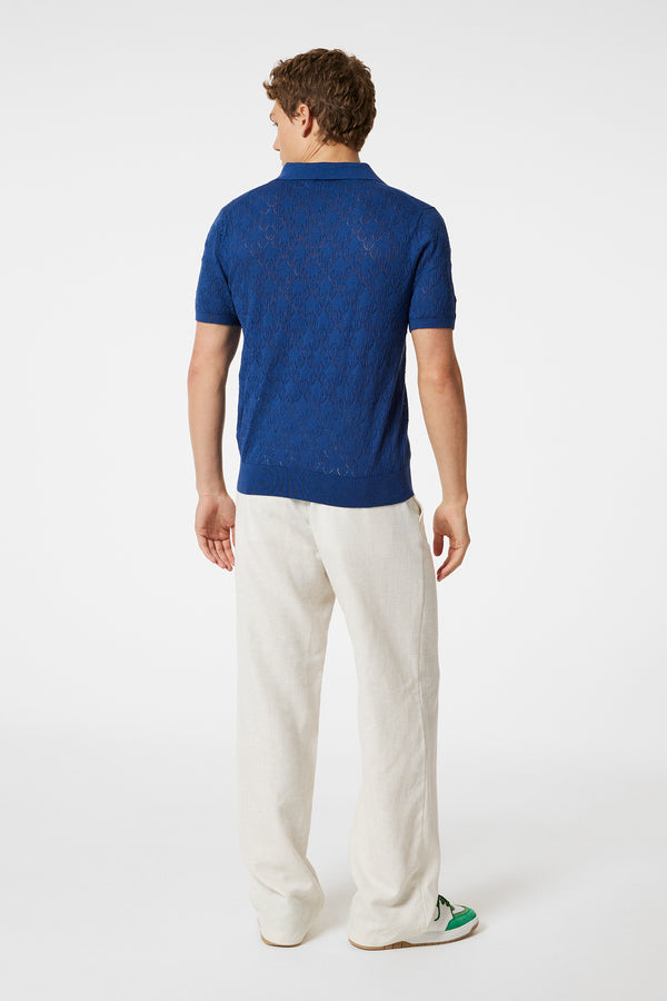 J.lindeberg Ringo Open Collar Estate Blue