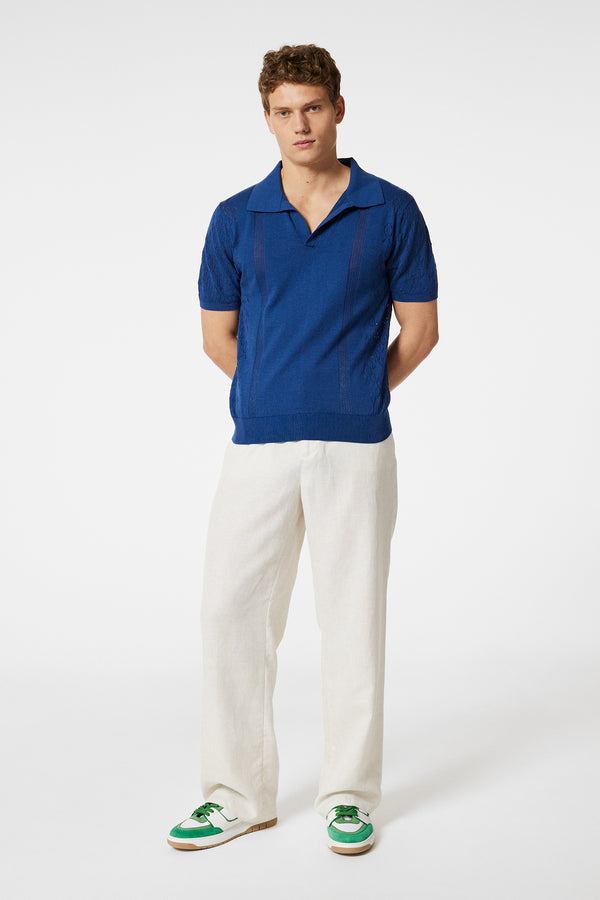 J.lindeberg Ringo Open Collar Estate Blue