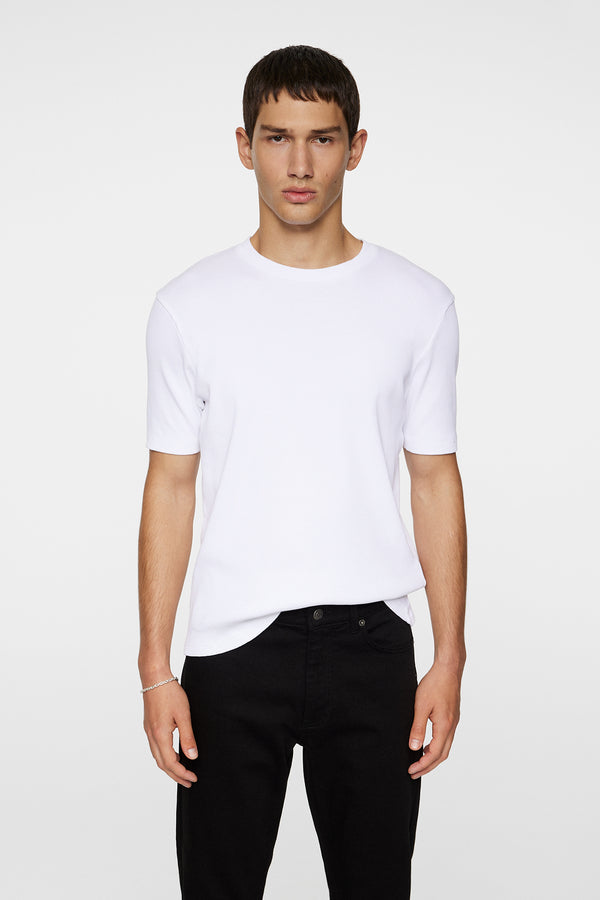 j.lindeberg Rob Slim Rib Tee White