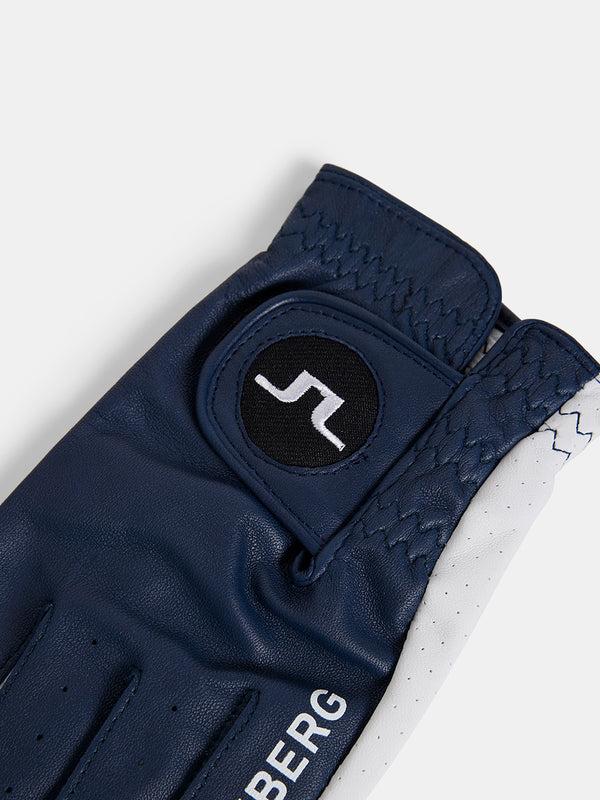 J.lindeberg Ron Leather Golf Glove A JL Navy