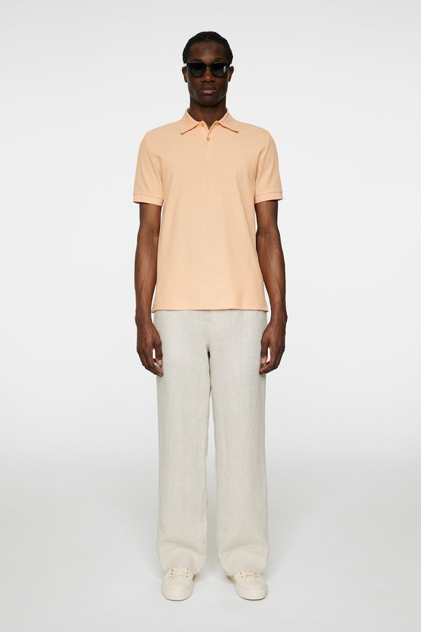 J.lindeberg Rudy Slim Polo Pique Mock Orange