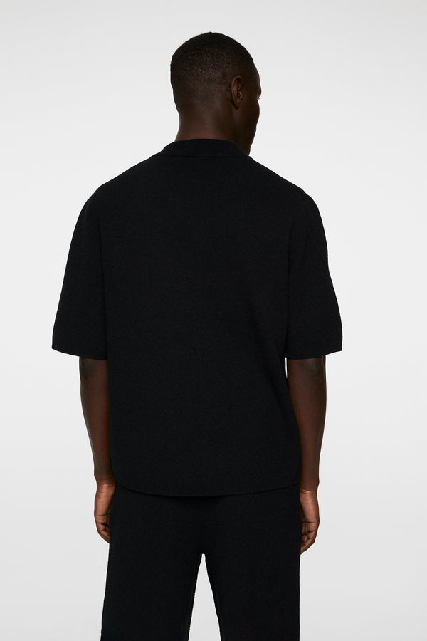 J.lindeberg Sal Knitted Boucle Shirt Black