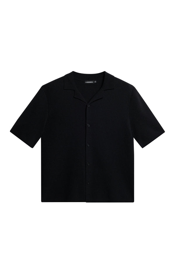 J.lindeberg Sal Knitted Boucle Shirt Black