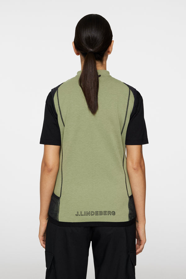 J.lindeberg Sanaa Hybrid Vest Oil Green