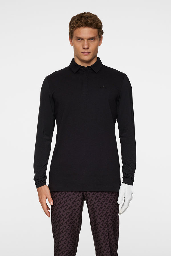 j.lindeberg Sean Hybrid LS Polo Black