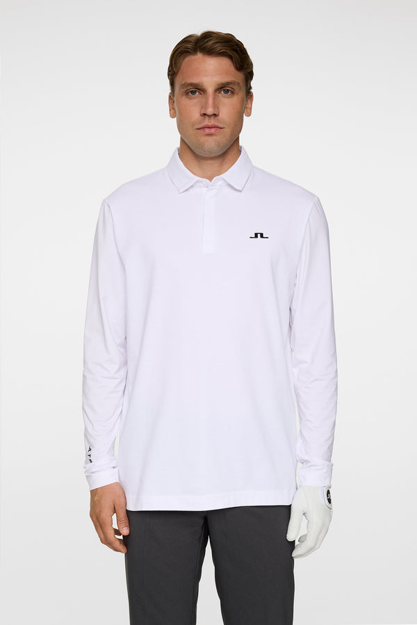 j.lindeberg Sean Hybrid LS Polo White