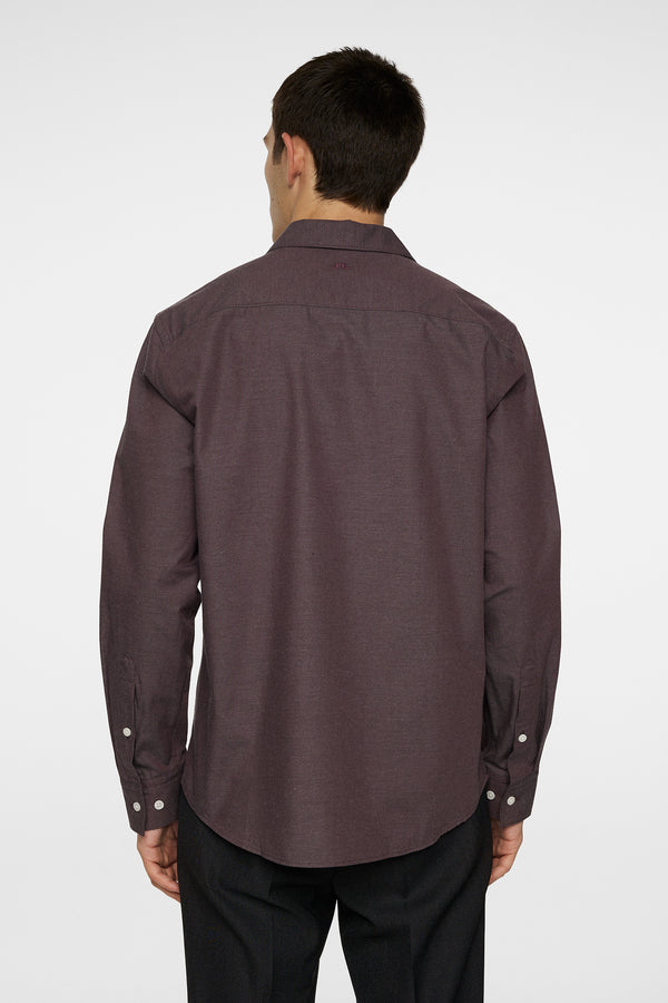 J.lindeberg Slim Light Flannel Shirt Huckleberry