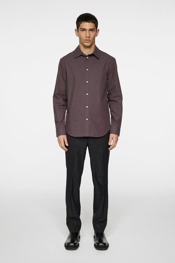 J.lindeberg Slim Light Flannel Shirt Huckleberry