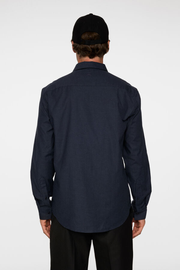 J.lindeberg Slim Light Flannel Shirt JL Navy