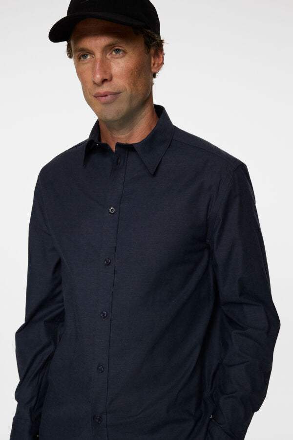 J.lindeberg Slim Light Flannel Shirt JL Navy