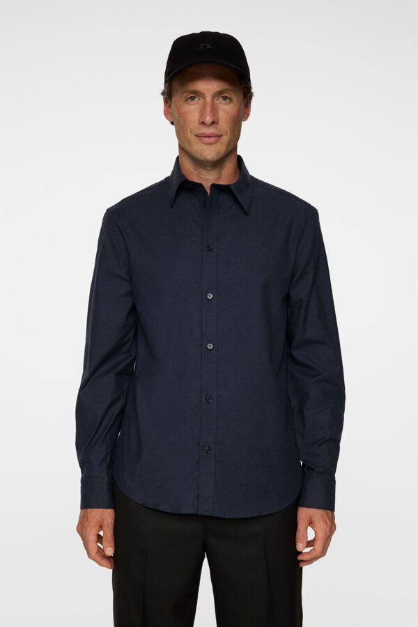 j.lindeberg Slim Light Flannel Shirt JL Navy