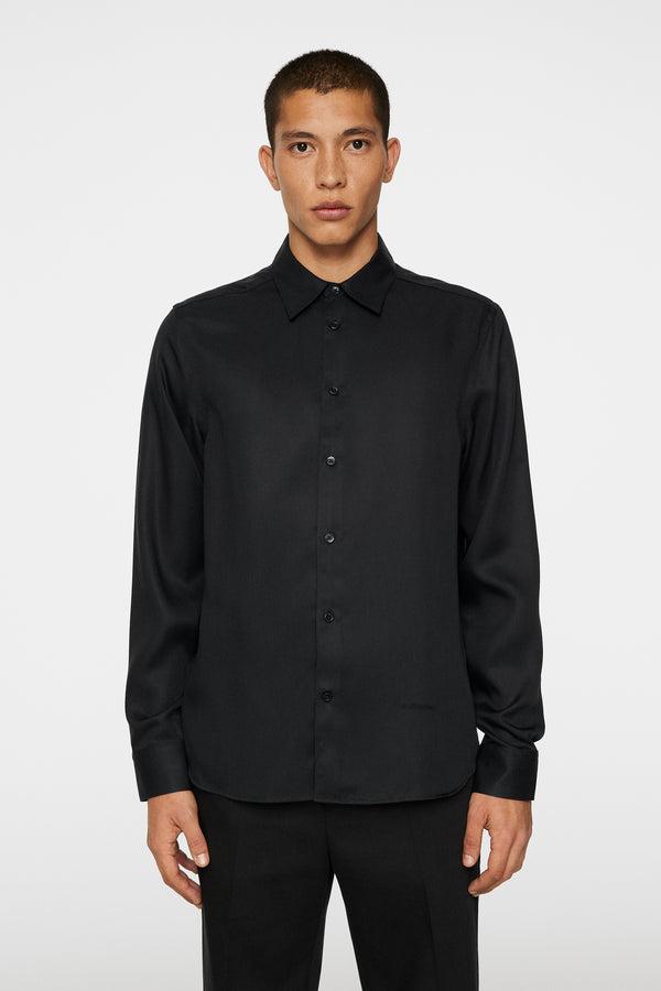 j.lindeberg Slim LS Comfort Tencel Shirt Black
