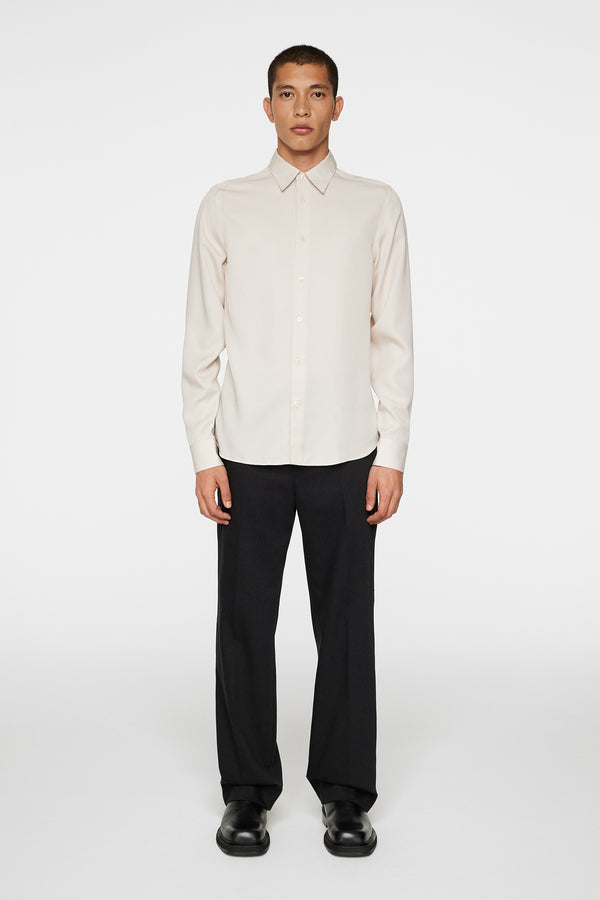 J.lindeberg Slim LS Comfort Tencel Shirt Moonbeam