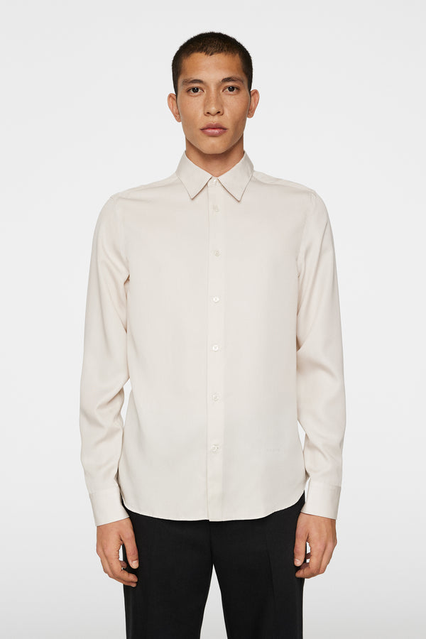 j.lindeberg Slim LS Comfort Tencel Shirt Moonbeam