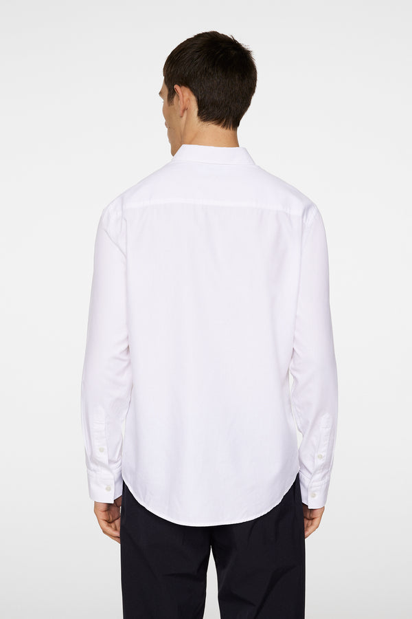 J.lindeberg Slim LS Cotton Tencel Shirt White