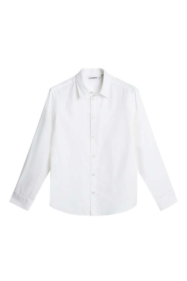 J.lindeberg Slim LS Cotton Tencel Shirt White