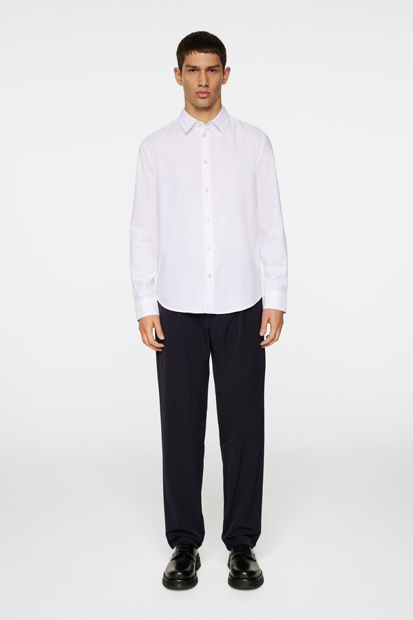 J.lindeberg Slim LS Cotton Tencel Shirt White