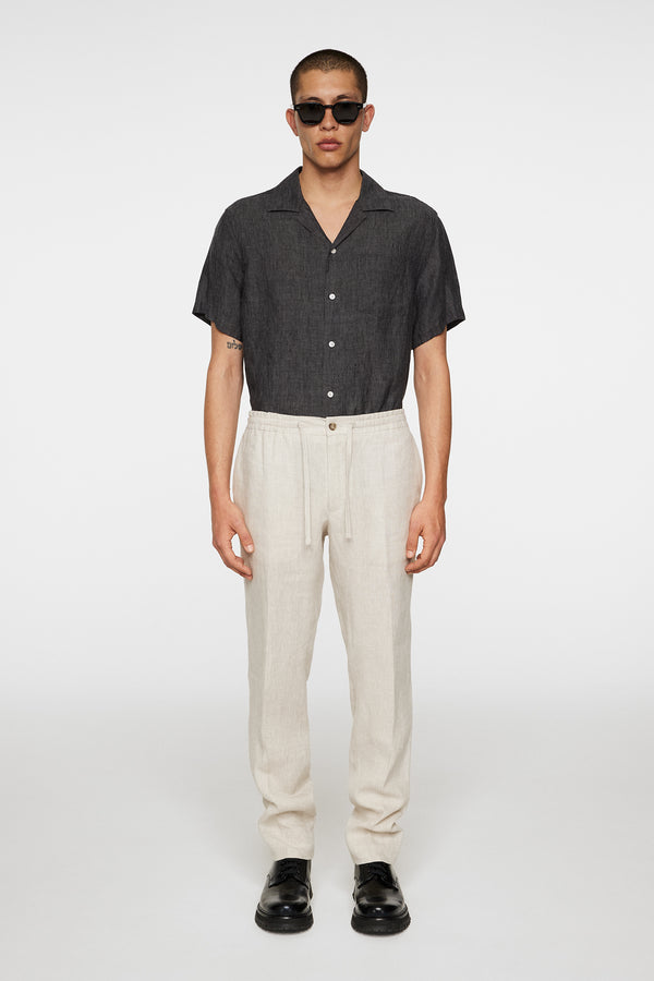 J.lindeberg Soren Drape Linen Pants Moonbeam