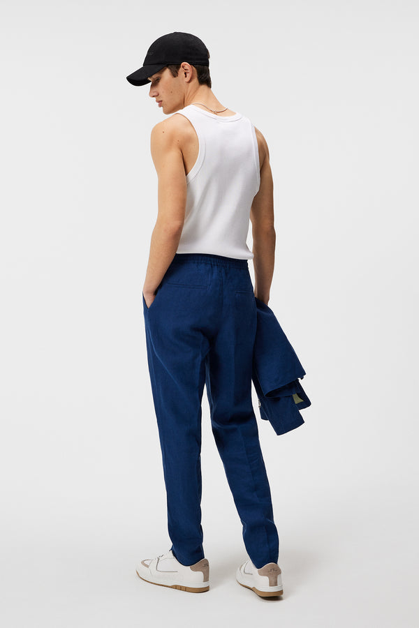 J.lindeberg Soren Linen Pants Estate Blue