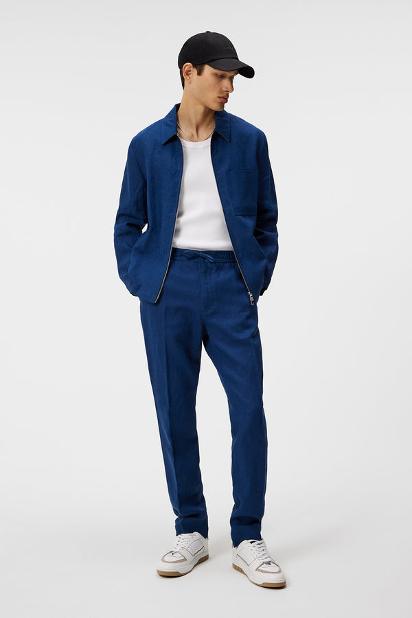 J.lindeberg Soren Linen Pants Estate Blue
