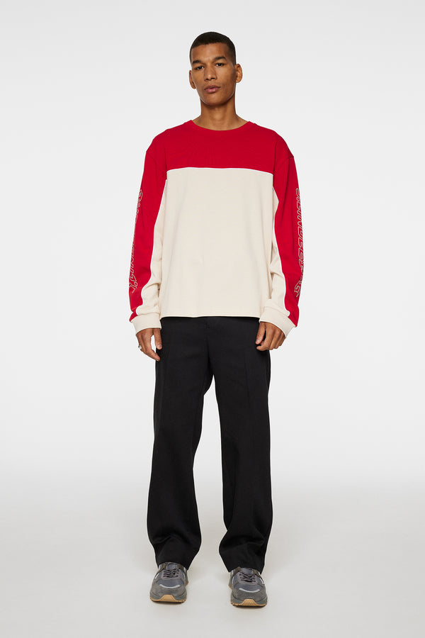 J.lindeberg Stanley Panel Longsleeve Tee Moonbeam