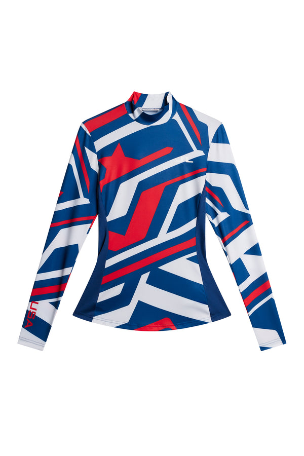 J.lindeberg Sylvie Compression Top US Golf Red