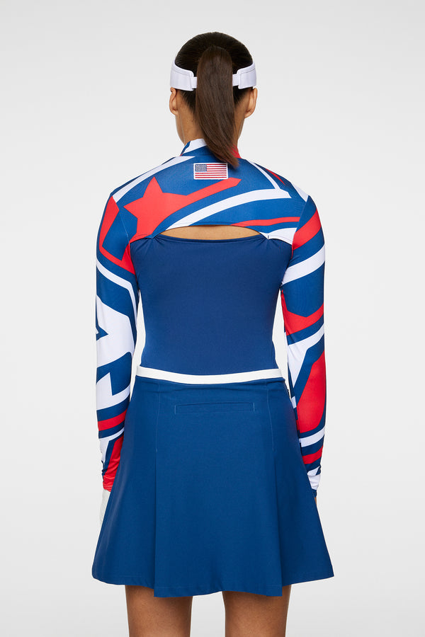 J.lindeberg Sylvie Compression Top US Golf Red